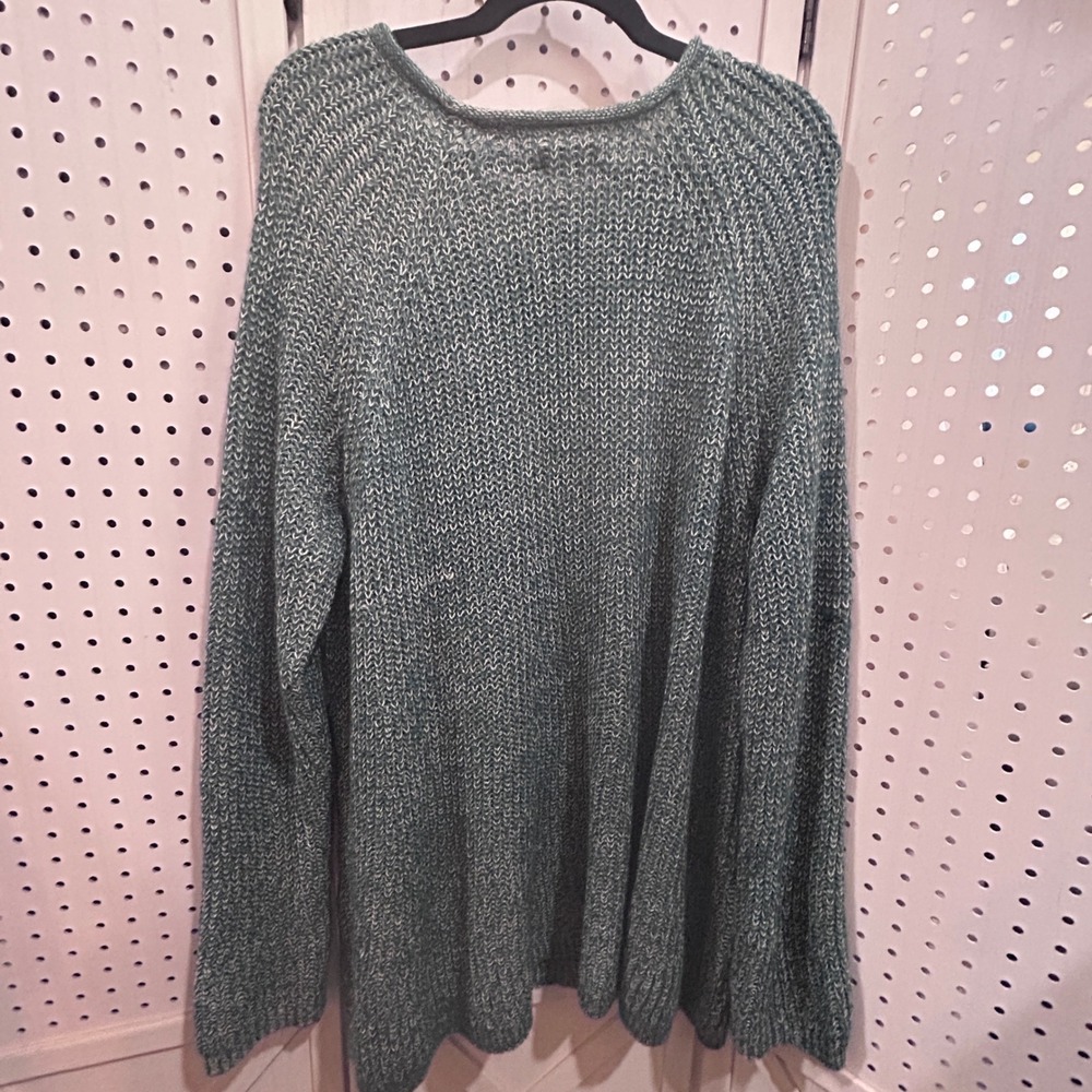 SONOMA Goods For Life Teal Marled Knit Sweater Plus Size 2X - Picture 8 of 8